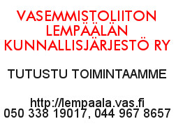Vasemmistoliiton Lempäälän kunnallisjärjestö ry logo